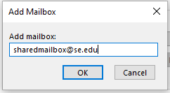 Add Shared Mailbox